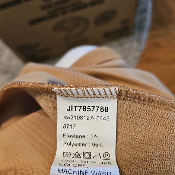 Waffle Texture Tie-Waist Jacket - Camel - Picture 6 of 8